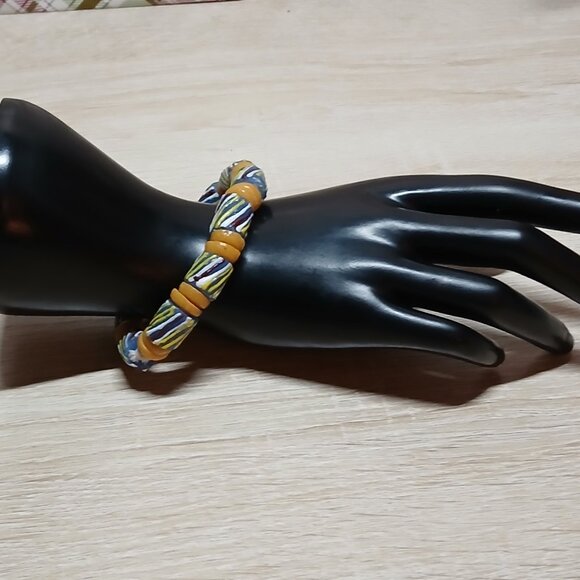 Hand Crafted Chunky Stretchy Resin Beaded Bracelet Fashion Jewelry #41 - Picture 7 of 14